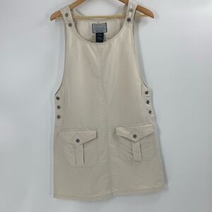 Directives light beige jumper dress pockets casual spring summer  small